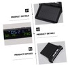 SUPVOX Automobile Digital Clock Solar Car Clock Calendar Thermometer Led