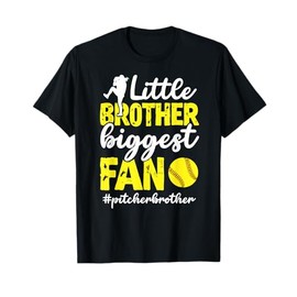 Little Brother Softball Pitcher Brother Softball Pitcher Bro T-Shirt