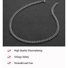 RWQIAN Cuban Link Chain Necklace for Men Women Stainless Steel