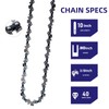 5Pack R40 10 Inch Chainsaw Chain .043" Gauge 40 Drive