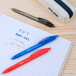 MILAN Bote 25 boligrafos dry-gel azules