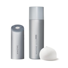 SALONIA SAL21202SL Face Wash Brush Set Ion Facial Brush & Extra Creamy Foam Facial Wash