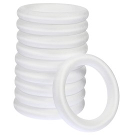 ULDIGI 10 Pieces Unfinished Foam Circles for Boys Girls DIY Crafts White Foam Circles for Festivities Craft Supplies and Decorations