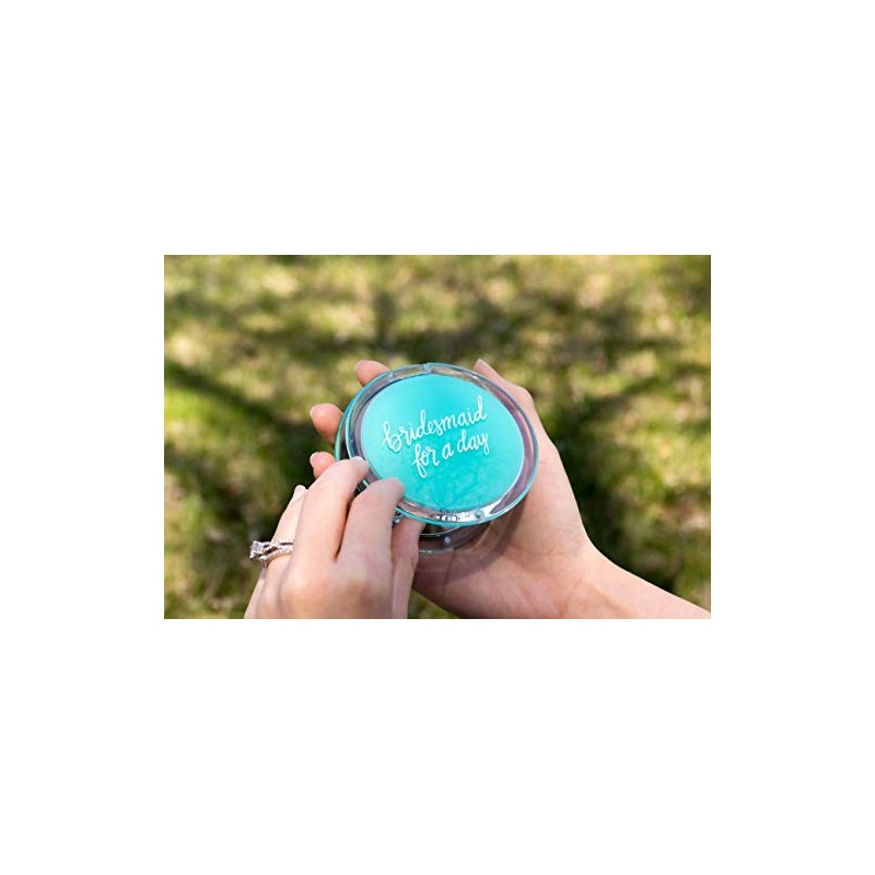 About Face Designs Mother of The Bride Compact Mirror, Silver