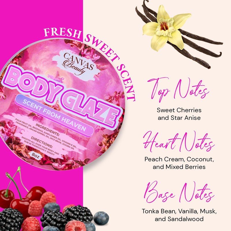 Canvas Beauty Body Glaze, Scent From Heaven – Sweet Cherries