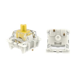 Gateron G Yellow Pro 3.0 Switches Pre-lubed 3pin RGB SMD Linear for Gaming Mechanical Keyboard (72Pcs, Pro Yellow 3.0)