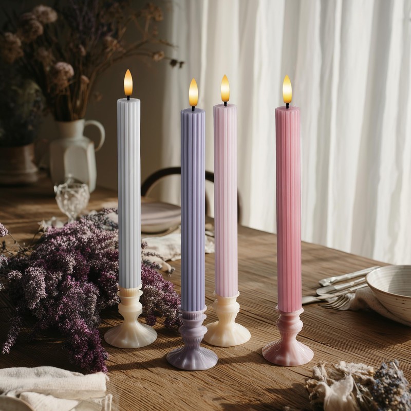West Ivory Dusty Mauve Coordinated Pinkish Lilac 4 Pack, 10"