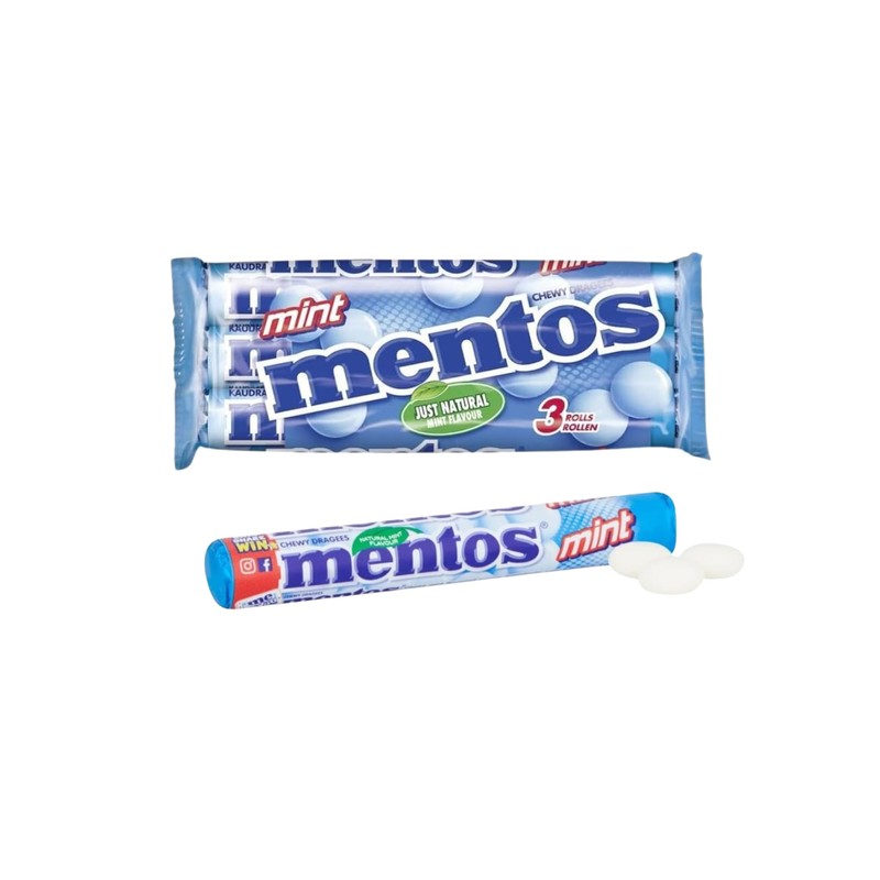 Mentos Mint Multipack Bundle - x4 Mint Flavour Multipacks (3x37.5g
