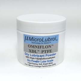 MICROLUBROL OMNIFLON XDL 100% Virgin PTFE Dry Lubricant Powder, 2-3 Micron avg. Particle Size, Free APPLICATOR Brush.