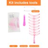Eyebrow Stencils Set 8 Pieces with Holder & Elastic Band