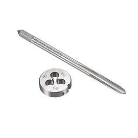 uxcell M3 x 0.5mm Metric Tap and Die Set, HSS Machine Thread Screw Tap with Alloy Tool Steel Round Threading Die