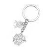 Spider And Cobweb Silver Keyring Keychain