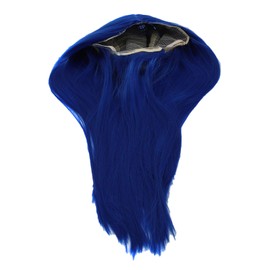 Pelucas Largas y Rectas, Peluca de Parte Media, Redecilla Incorporada Recta para Cosplay, Fiesta de Navidad y Citas (Azul marino)