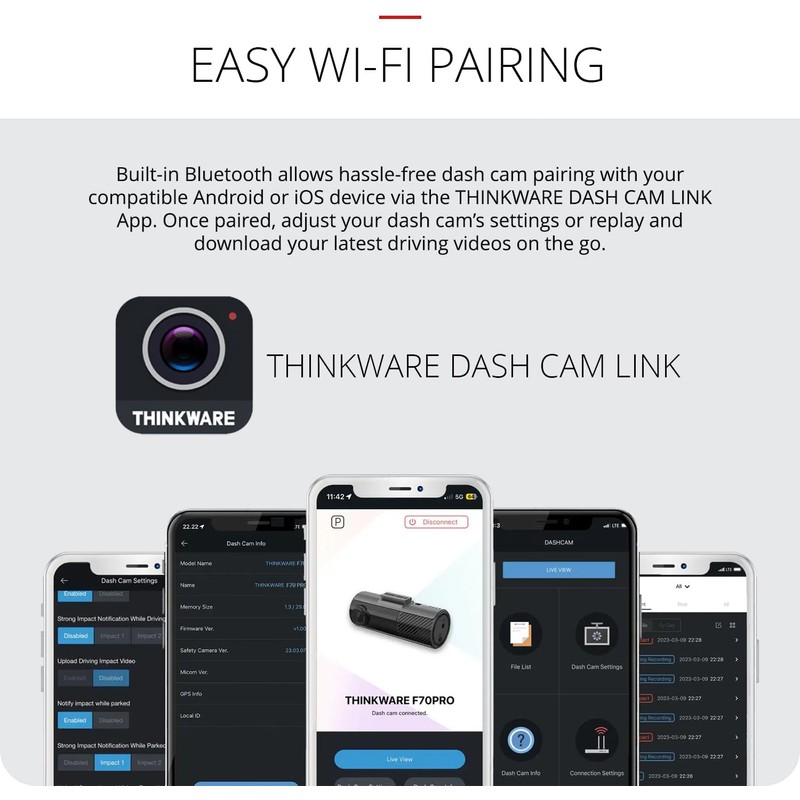 Thinkware F70 PRO Dash Cam Full 1080p Front Car Camera