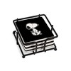 CafePress Peanuts Snoopy Tumbled Stone - Set of 4 Coasters