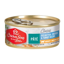 Chicken Soup for the Soul Pet Food - Weight & Mature Care Cat Food - Chicken & Turkey Pate, Soy, Corn & Wheat Free, No Artificial Flavors or Preservatives