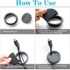 Pack of 4 Desk Cable Grommets, 80 mm Cable Hole