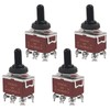 ACEIRMC 4Pcs Momentary Toggle Switch 12V DC 30A DPDT (ON)-Off-(ON)