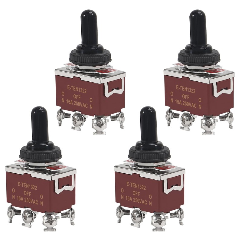 ACEIRMC 4Pcs Momentary Toggle Switch 12V DC 30A DPDT (ON)-Off-(ON)