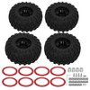 4Pcs RC Wheels And Tires Set 125mm Front Rearwheels with