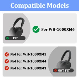 【3 in 1】 WH-1000XM6 Silicone Case Cover Set,Anti-Scratch Ear Pad/Shell/Headband Cover for Sony WH-1000XM6 Headphone,Soft Silicone Protector Accessorie(Platinum Sliver)