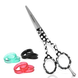 Élan Bare Professional Hair Cutting Scissors, Japanese J2 Stainless Steel, Ergonomic Design with Finger Rest, Adjustable Tension, Silent Operation