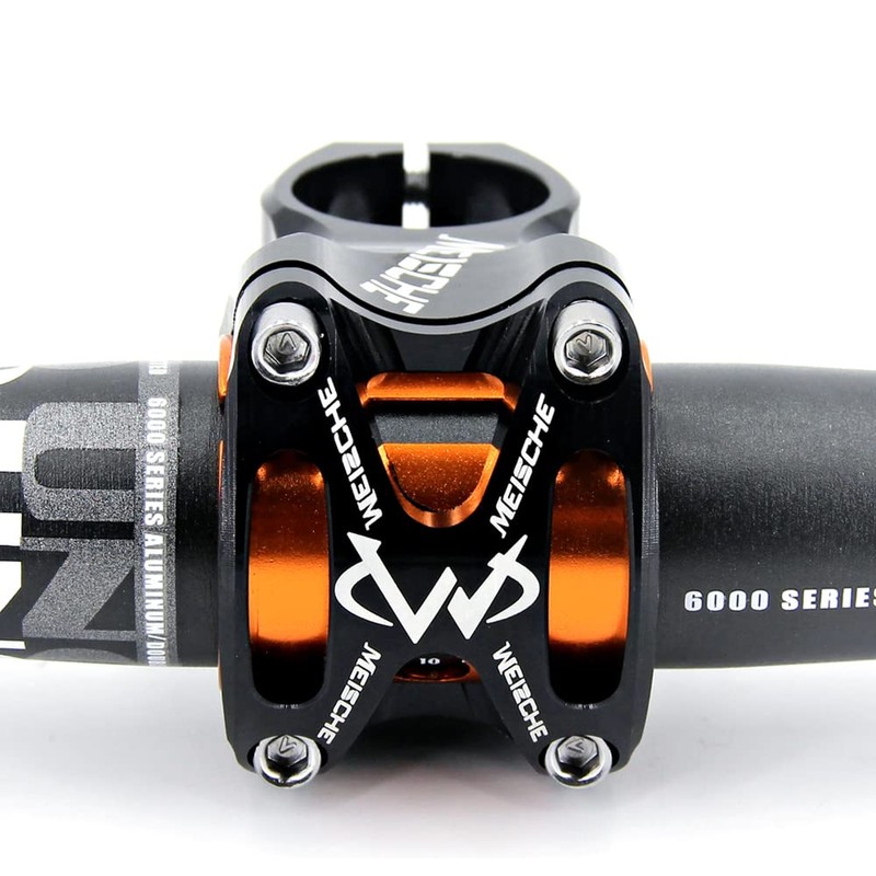 MEISCHE Black MTB Stem Mountain Bike Stem for 31.8/35mm Clamp