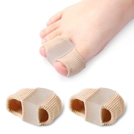 JTKREW Pack of 2 Toe Separator Bunion for Overlapping Toes, Hallux Valgus Correction Toe Separator for Women Men, Gel Toe Spacer with 2 Foot Loops