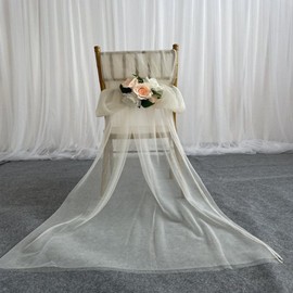 Hoshisea Wedding Arch Draping Fabric, Wedding Arch Tulle Fabric, Curtains Wedding Arch Curtains, for Wedding Arch Decoration, Chair Decoration, Props Shooting (Silver Grey)