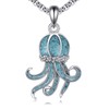 ONEFINITY Octopus Necklace 925 Sterling Silver Turquoise Octopus Pendant Ocean