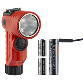 Streamlight 88911 Vantage 180X USB 250 Lumens Multi-Fuel Flashlight, Includes SL-B26 Battery Pack, Helmet Bracket, Orange, Box Packaged
