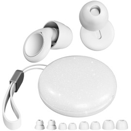 Ear Plugs for Sleeping with 4-Way Filter, Stops Snoring & Noise, Ear Plugs for Night for Side Sleepers/Work/Travel White