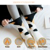 Cute Cat Paw Socks,Fleece Winter Furry Socks Cat Printed Calf