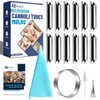 17pcs Cannoli Tubes Molds Kit, Non-stick Stainless Steel 12pcs Diagonal