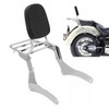 Comfortable Leather Backrest Sissy Bar + Luggage Rack Pad Compatible