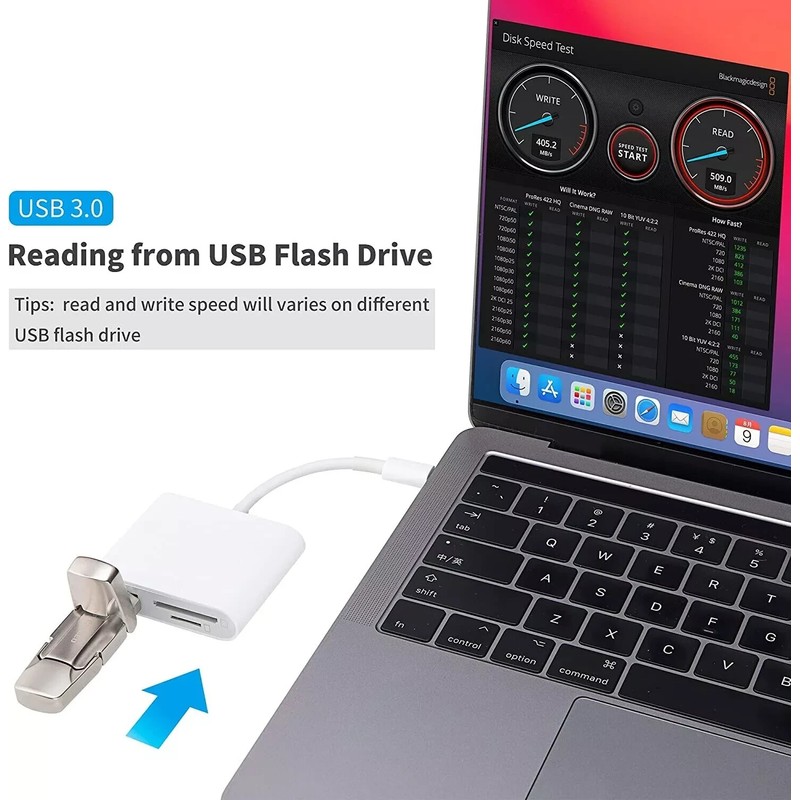 Universal USB C to SD Card Reader with USB 3.0