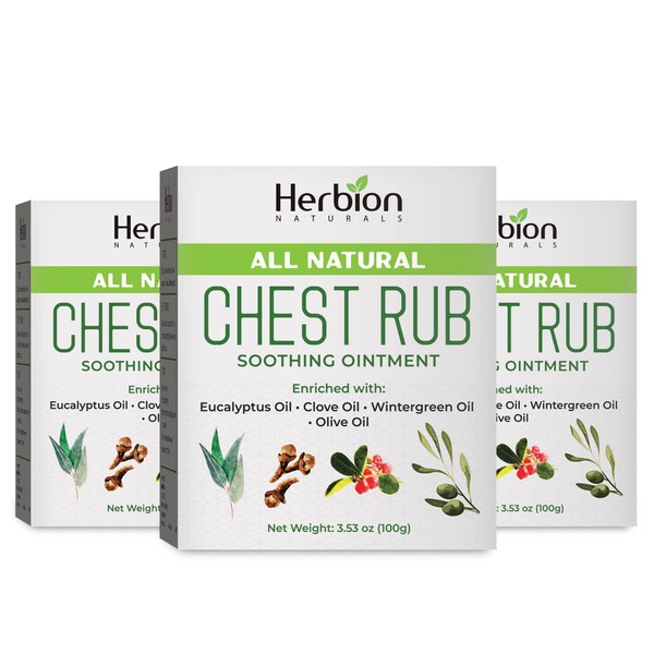 Herbion Naturals Chest Rub, Natural, 3.53 Ounces (Pack of 1)
