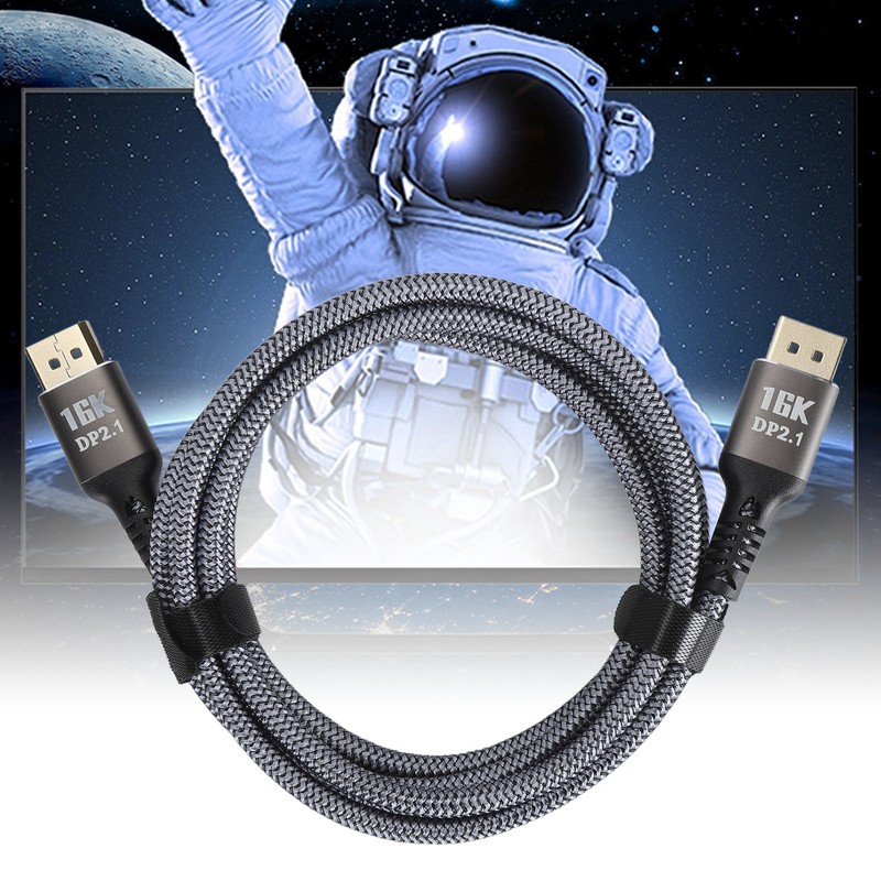 DisplayPort 2.1 Cable 16K 30Hz 40Gbps 3D Dynamic HDR Male