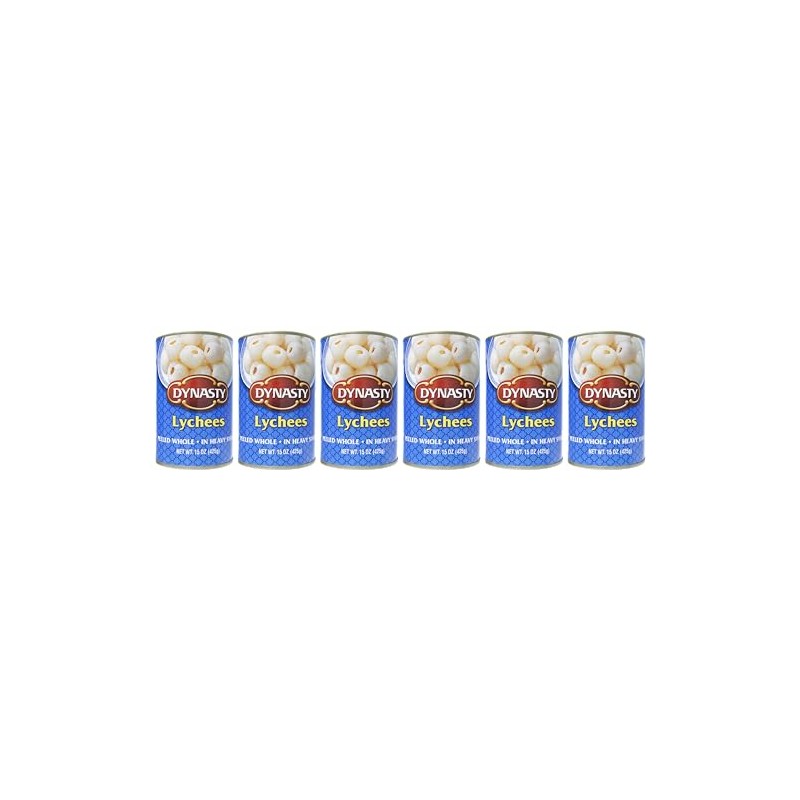 Dynasty Lychee with Syrup, 15 Ounce (Pack of 6)