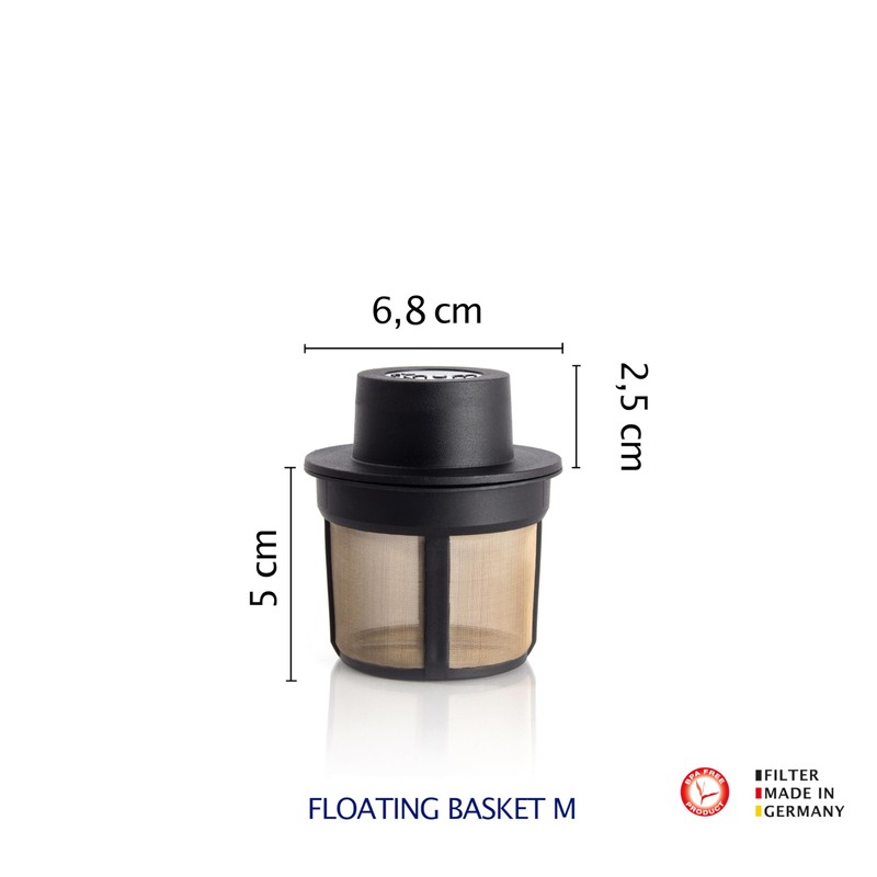 Finum Floating Basket Floating Permanent Filter for Tea, Coffee and