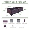 Dawot Plastic Raised Garden Bed, Set of 2 Planter Grow