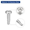 sourcing map #6-1/2" Self Drilling Screws, 120pcs 410 Stainless Steel