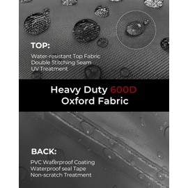 loriano Loriano 3-Piece Patio Furniture Chair Covers Set, Outdoor 600D Heavy-Duty Waterproof, Fits 3 Seater Sofa 79"x37"x35"& 2 Chairs 32"x35"x36", All-Weather Windproof Protection for Deck, Backyard (Gray)