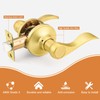 Probrico Gold Door Handles - Interior Passage Lever, Brushed Gold