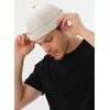 Malaxlx 2 Pcs Mens Beige Brimless Docker Cap Skull Cap