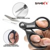 SAMSFX Fishing Braid Scissors Serrated Fishing Scissors with Hook Sharpener