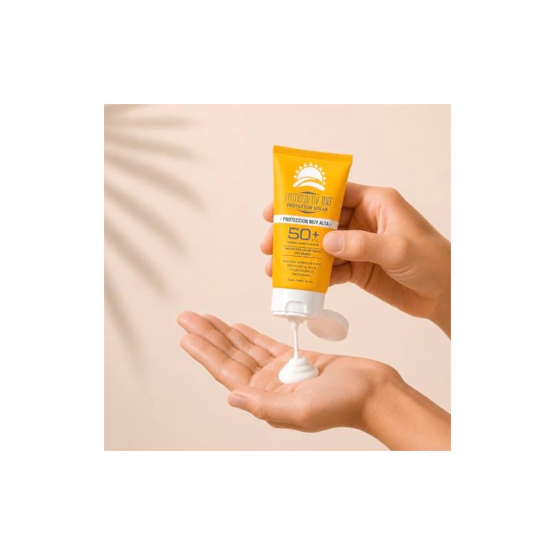 FOTOSUN UV100 SPF50 Crema Facial 60 ml,Protector Solar Diario, Resistente