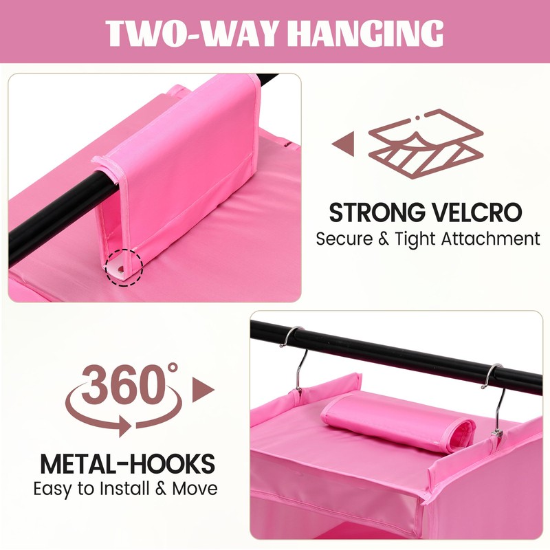 Fivebop 2 Pack 6-Shelf Weekly Clothes Organizer for Kids, Hanging