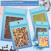 Funfery 100 Pcs Resealable Smell Proof Bags for Food Storage,Clear
