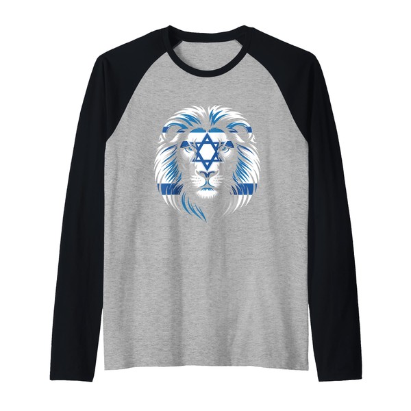 Lion Of Judah Jewish Pride Israel Flag Strength Unity Raglan